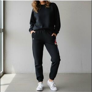 Aviator Nation Lightning Bolt Joggers Charcoal Grey Extra Large